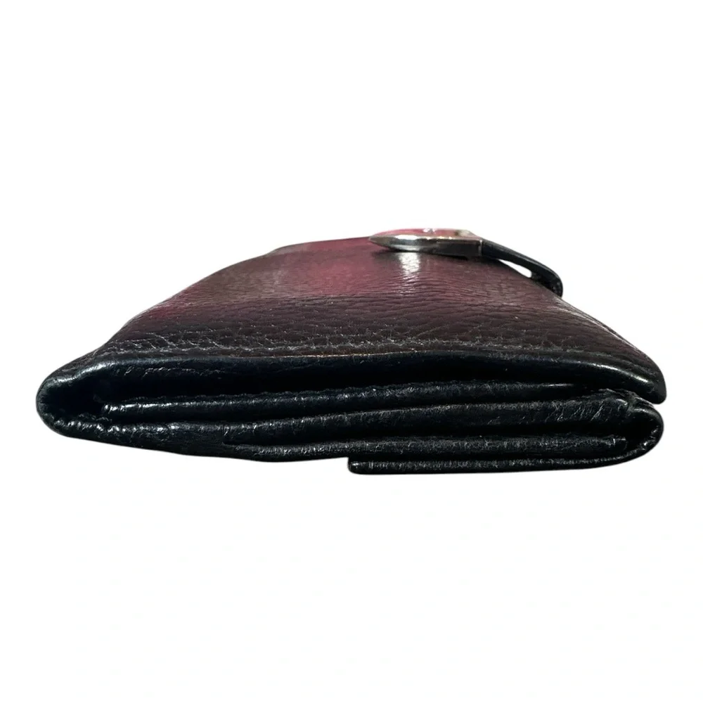 Gucci Vintage Continental Black Leather Wallet with Pebbled Texture - Picture 5 of 14